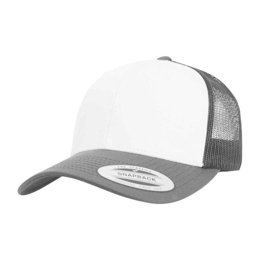 Flexfit Retro Trucker Cap / Dark Grey/White